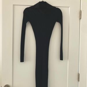 All Saints black tight knit dress